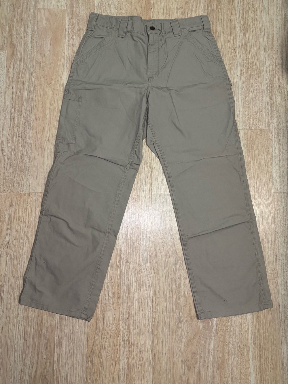 Carhartt Tan Canvas Work Dungaree Pants Mens 34x30 NWT Carpenter Workwear Flawed